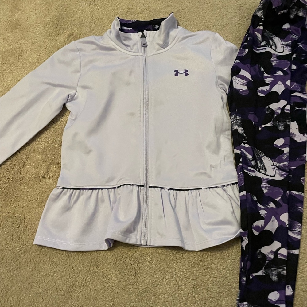 Under Armour Purple and White Activewear Set